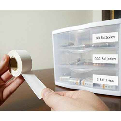 ChromaLabel 1 inch Color Code Labeling Tape Value Pack, White Color Code Tape, 500 inch per Roll, Case of 5