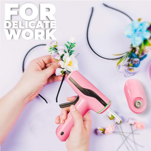 MONVICT Pink Cordless USB-C Rechargeable Mini Hot Glue Gun Kit