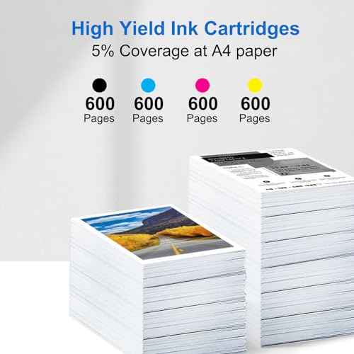 LC402 Compatible Ink Cartridges Replacement for Brother LC402 LC402XL Used with Brother MFC J5340DW MFC J6740DW MFC J6540DW MFC J6940DW Printers (Black Cyan Magenta Yellow 4 Pack)