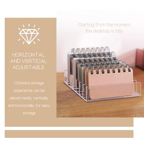 Transparent Acrylic Mail Organizer - 2 Pack with 7 Compartments for Letter, Card, and Cosmetic Storage