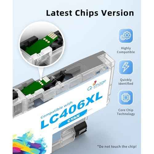 Q-image LC406XL LC406 Ink Cartridges Replacement for LC406 XL LC 406XL High Yield Work for MFC-J4535DW MFC-J4335DW MFC-J5855DW MFC-J6555DW MFC-J6955DW (Bk C M Y, 4 Pack)