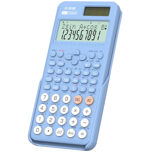 ROATEE Blue 991MS Scientific Calculator with 401 Functions, 2-Line Display