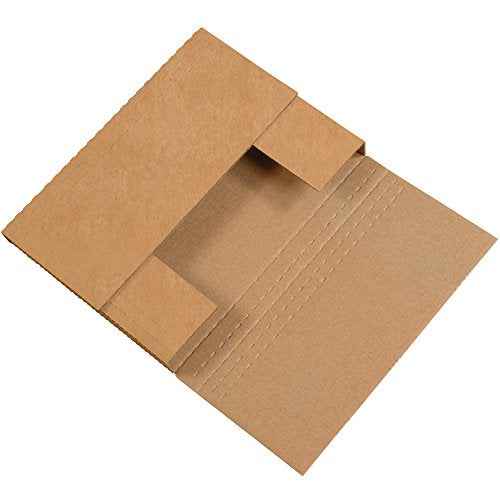 Ship Now Supply SNM962BFK Easy-Fold Mailers, 9 1/2"L x 6 1/2"W x 2"H, Kraft (Pack of 50)