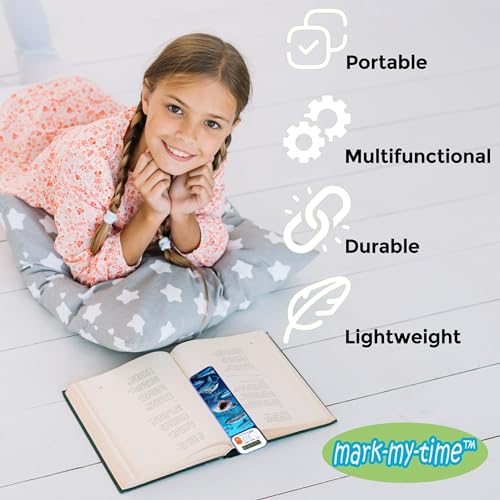 Mark-My-Time 3D Shark Digital Bookmark & Kids Reading Timer - Summer Travel Size