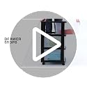 Sterilite Wide 3 Drawer Rolling Storage Cart - White, Plastic Organizer, 15.4x21.9x24.5 in