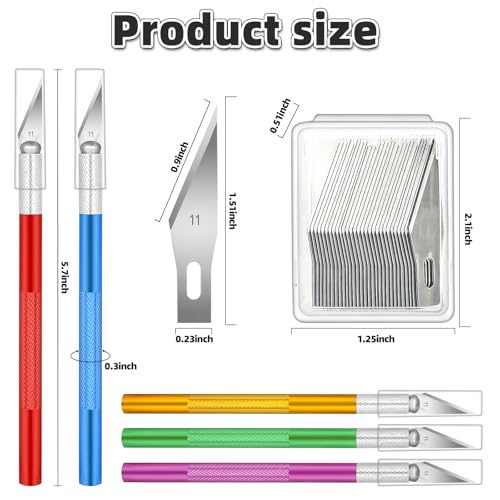 55 Pack Craft Knife Set with Precision Blades for Art & DIY Projects