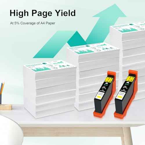 Compatible LX900 Ink Cartridge Replacement for Primera 53424 Yellow Ink Used with Primera LX900 Ink Printers (2 Pack)