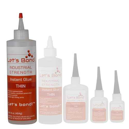 Let's Bond Professional Grade Instant Glue, Thin Premium Cyanoacrylate, 5 CPS (16 oz)