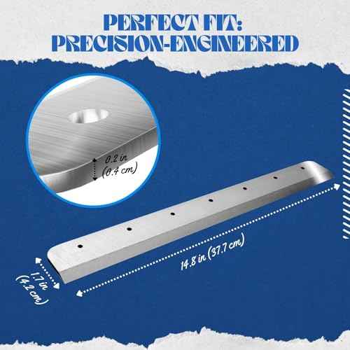 Flexzion 15-Inch Paper Cutter Blade Replacement - Heavy Duty Steel Blade for Professional Industrial A4 Guillotine Cutter, Paper Trimmer Machine Spare Blade