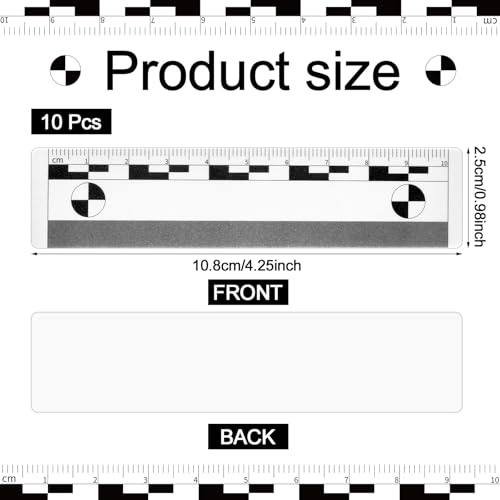 White Macro Photography Scale Markers - 10 Pack Evidence & Measurement Rulers