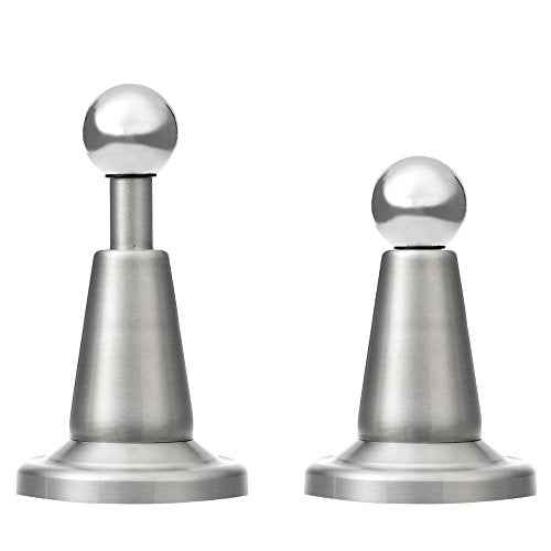 DS-002 Stainless Steel Soft-Catch Magnetic Door Stop in Brushed Satin Nickel, Wall Mount-2 Pack