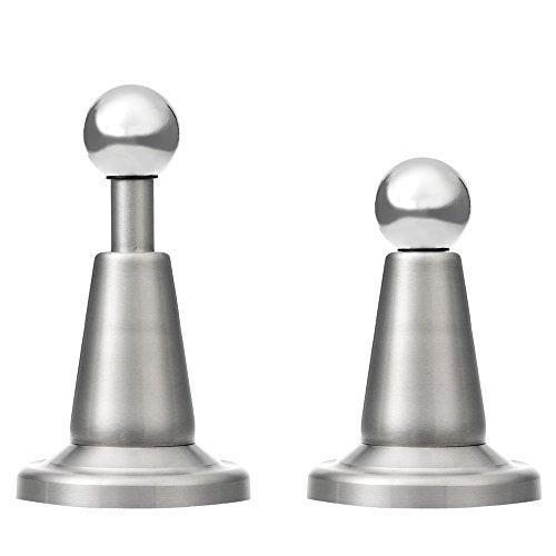 DS-002 Stainless Steel Soft-Catch Magnetic Door Stop in Brushed Satin Nickel, Wall Mount (BSN 4 Pack)