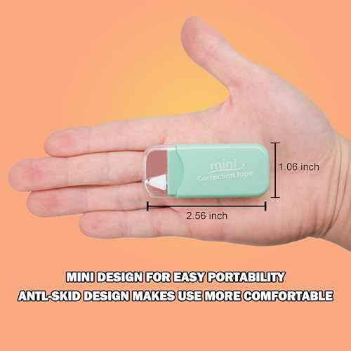 White Correction Tape, 6 Pack, 13.13 Feet Mini Correction Tape, Writing supplies and correction supplies for School And Office. (Milkshake)