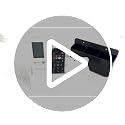 Black 3 Slot Adjustable Wall Mount Remote Control Holder with Phone Charging Slot
