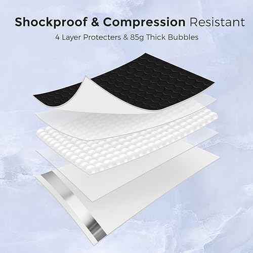 Metronic Large Bubble Mailers 12x15 Inch 40 Pack Waterproof Padded Envelopes Black Bubble Envelopes Opaque Cushioning Mailer for Shipping Clothes, Books,Jewelry Makeup Supplies