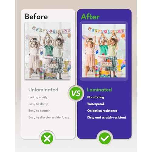 Uinkit 4Mil Thicker Single-Sided Self-Adhesive Laminating Sheets, 10Pack for Letter Size 8.5x11", Peel & Stick Laminating Paper for Documents, Kids Art, Posters, Crafts - No Heat Machine Need