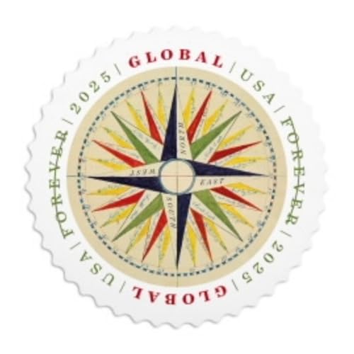 1794 Compass Rose International Postage Stamps - Sheet of 10 USPS