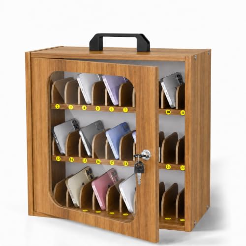 Cell Phone Locker for Classroom, Adjustable 33 Slots Box