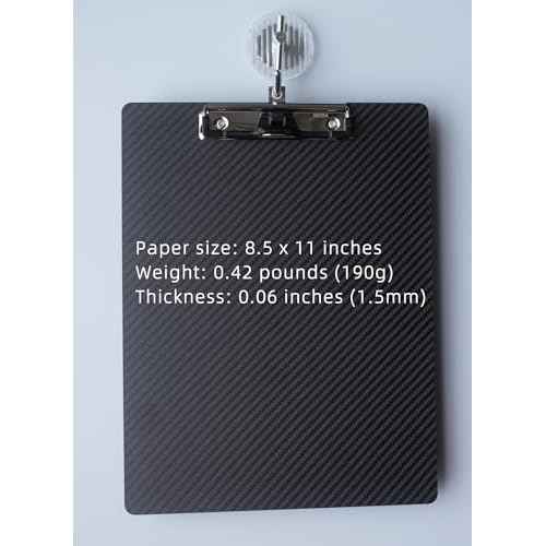 Carbon Fiber Clipboard with Pen Holder,Dry Carbon Fiber Clipboard with 304 Stainless Steel Low Profile Clip,3k Twill Carbon Fiber Clip Board 8.5¡¿11 A4 Letter Size
