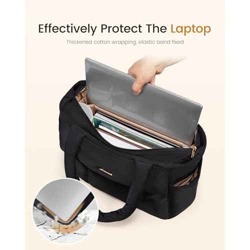 LOVEVOOK Laptop Bag for Women Puffer Work Tote Bags Lightweight Large Computer Bag Purse for Teacher Nurse Travel Daily
