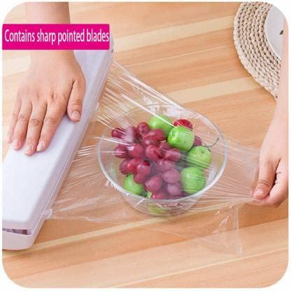 Wraptastic Food Wrap Dispenser Plastic Cutter Freshness Preservative
