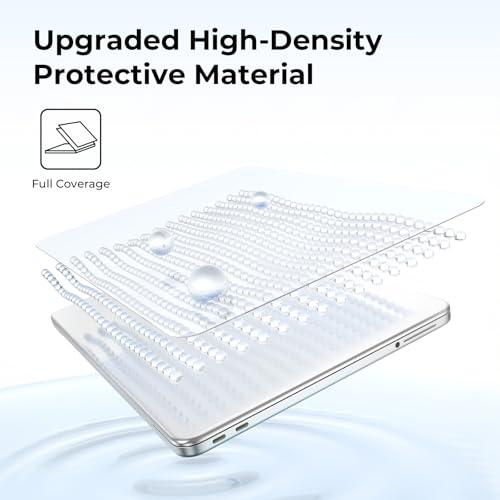 EooCoo Crystal Clear MacBook Neo 13-inch 2026 Case Scratch Resistant Slim Cover