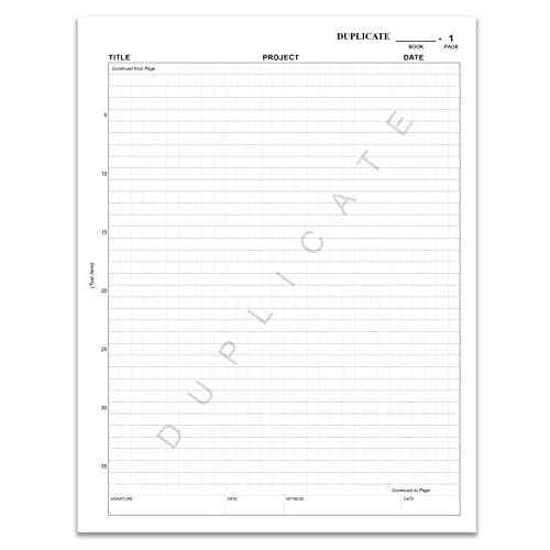 BookFactory Carbonless Chemistry Lab Notebook - 100 Sets of Pages (8.5'' X 11'') (Duplicator) - Scientific Grid Pages, Durable Translucent Cover, Wire-O Binding (Made in USA)