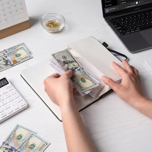 Molekaus Check Registers for Personal Checkbook A5 5.8 x 8.3 in Black
