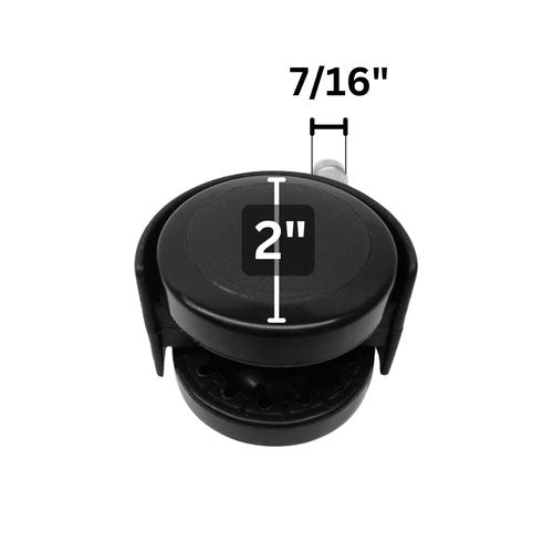 Chromcraft Polyurethane Soft Tread Replacement Casters - Softer Casters for Wood or Tile Floors (4)