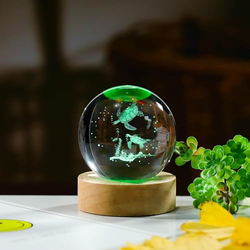 Precious Memorial 3D Sea Turtle Crystal Ball Gift for Lovers & Decor - Variation: Sea Turtle