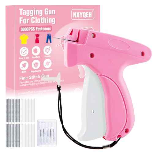 Stitch Gun for Clothes Comes with 6 Fine Needles, 3000 Pcs Micro Fasteners(1500 White & 1500 Black),Stitch Gun Speedy Clothing Fixer, Quick Clothing Fixer
