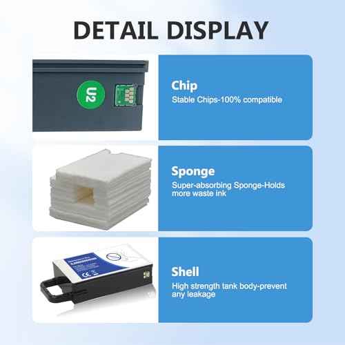 SJMB 6000 6500 Maintenance Box C33S021501 Cartridge Waste Box Compatible with ColorWorks CW-C6000A CW-C6000P CW-6030A CW-6030P CW-C6500A CW-C6500P Inkjet Lable Printer