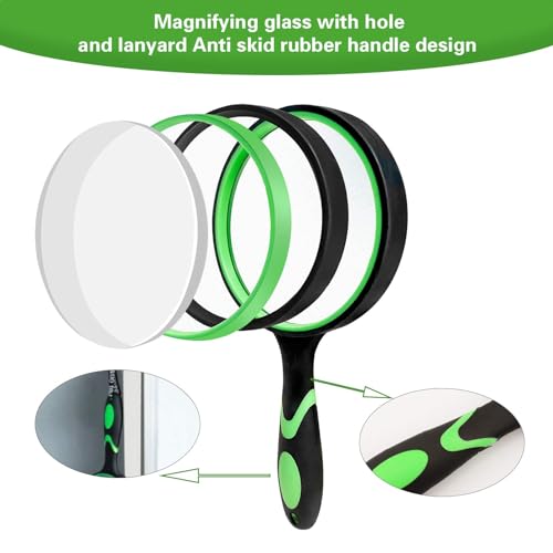 Celosia 75mm 10X Handheld Magnifying Glass for Seniors & Kids - Variation 1