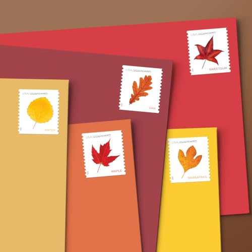 Vibrant Leaves 2025 Postcard Rate (Sheet of 20) Non-denominated Mail-use Postage Stamps