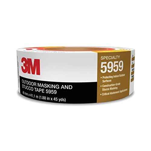 3M Outdoor Masking and Stucco Tape 5959, Red, 48 mm x 41.1 m, 12.0 mil