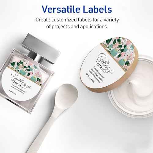 Avery Printable Round Labels, Sure Feed Technology, 3" Diameter, Matte White, Permanent Adhesive, Laser/Inkjet Printable, 150 Blank Labels, Great for Product Merchandising, Favors, and More (5655)