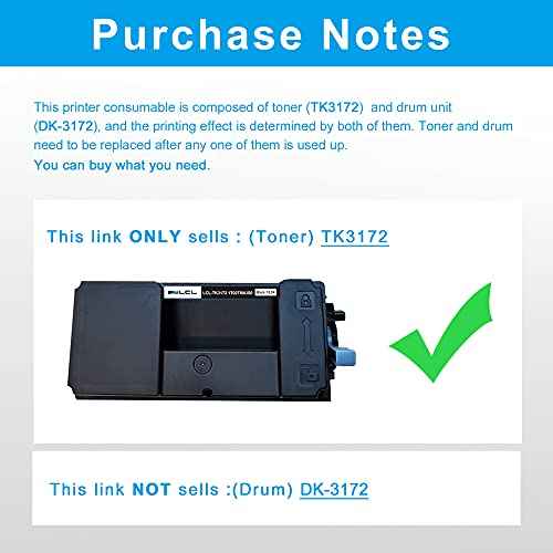 LCL TK-3172 TK3172 Black Toner Cartridge Replacement for Kyocera TK 3172 TK-3172 for Kyocera ECOSYS P3260dn P3050dn P3055dn P3060dn M3860idn M3860idnf Printer (1-Pack)