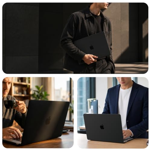 MOSISO Black Compatible with MacBook Air 13 inch M1 Case 2021 2020 2019 2018