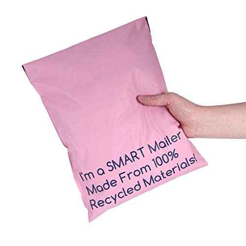 100 Count, 10x13 inch 100% Recycled Poly Mailers Eco Friendly Packaging Envelopes Supplies Mailing Bags 2.5 Mil Thick - SMART Mailer