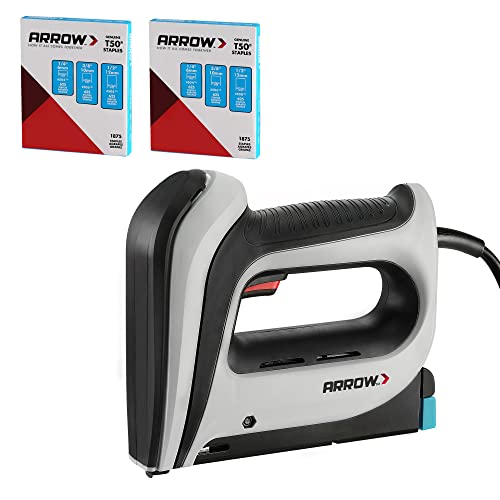 Arrow Electric Staple Gun Kit with 3750 Staples for Upholstery & DIY Projects