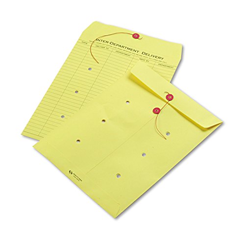 Colored Paper String & Button Interoffice Envelope - 100 Pack