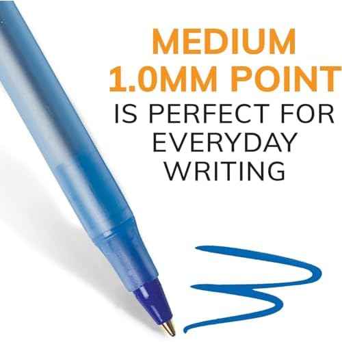 BIC Round Stic Xtra Life Bulk Pens Ballpoint, Medium point 1.0 mm, Pack of 300 Blue Ink Pens