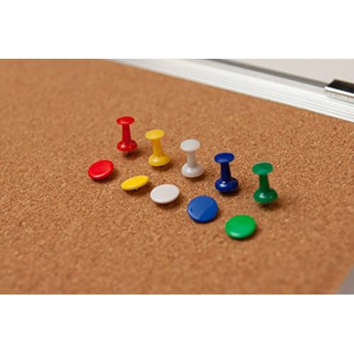 Cork Board Set for Wall - Bulletin Corkboard 30 x 20 in with 10 Thumb Tacks - Wall Hanging Message Memo Pin Board Tackboard Organizer for Home, Office, Desk and Cubicle (30x20 in)