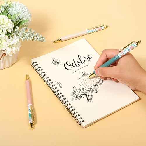 Mr. Pen- Luxury Floral Pen Set, 3 pcs, Black Ink Ballpoint Pens, Floral Pen, Fancy Pens for Women, Cute Pens for Journaling