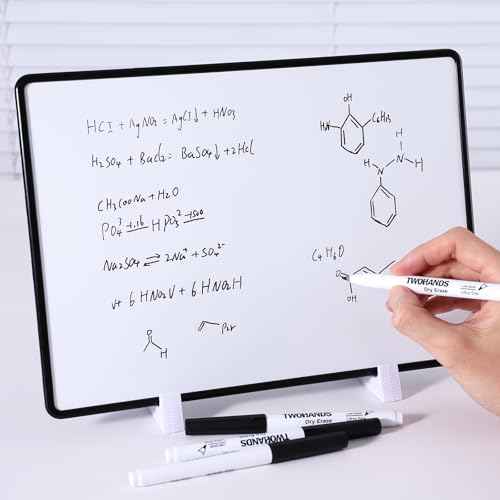 TWOHANDS Dry Erase Markers Fine Tip Black,Ultra Fine Extra Fine Point 0.7mm,Low Odor,Whiteboard Markers for Office,Home,or Planning Whiteboard,12 Count,20574