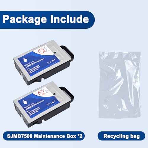 SJMB6500 Maintenance Box Ink Collection Tank Compatible with ColorWorks CW-C6000A CW-C6000P CW-6030A CW-6030P CW-C6500A CW-C6500P (2-Pack)