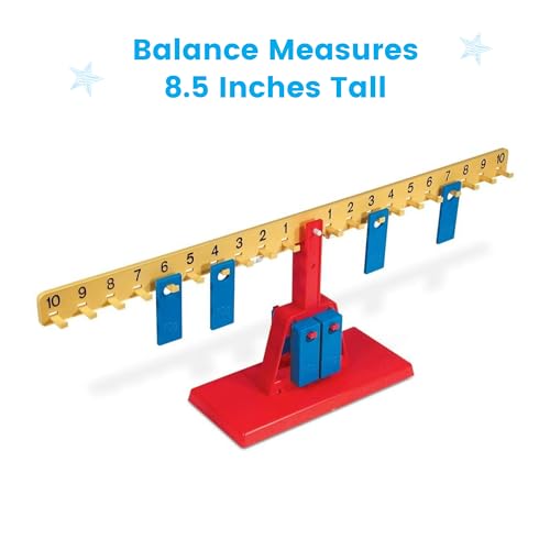 Hand2mind Math Balance - Weighted School Scale for Kids Learning, Classroom and Middle School Math Manipulatives