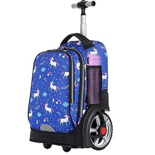 Rolling Laptop Bag for 14 Inch Laptop, Waterproof with Wheels for Business,and Travel Commuter, 19 Inch Laptop Bag with Wheel,Roller Travel Bag-Blue