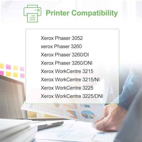 Compatible 106R02775 Toner Cartridge Replacement for Xerox WorkCentre 3215 3215NI 3225 3225DNI Phaser 3260 3260DI 3260DNI 3052 106R02777 Printer Ink High Yield 3000 Pages (Black, 2-Pack)