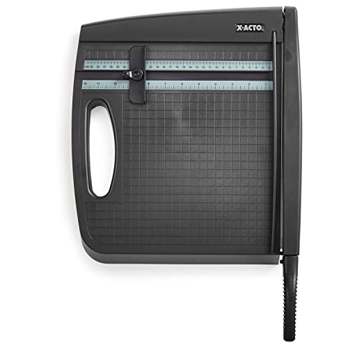 X-Acto 12-Inch Plastic Base Guillotine Paper Trimmer, 10 Sheets, Black - Standard Packaging